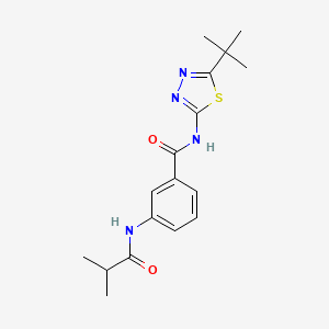 molecular formula C17H22N4O2S B5718020 N-(5-tert-butyl-1,3,4-thiadiazol-2-yl)-3-(isobutyrylamino)benzamide 