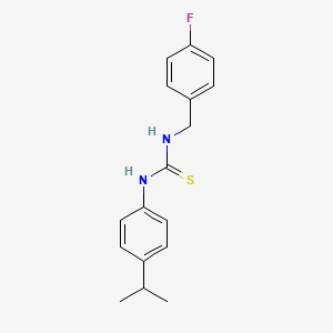 molecular formula C17H19FN2S B5718030 N-(4-fluorobenzyl)-N'-(4-isopropylphenyl)thiourea 