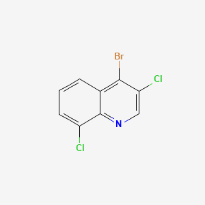 molecular formula C9H4BrCl2N B571804 4-Bromo-3,8-dichloroquinoline CAS No. 1208839-64-8