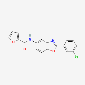 molecular formula C18H11ClN2O3 B5718040 N-[2-(3-chlorophenyl)-1,3-benzoxazol-5-yl]-2-furamide 