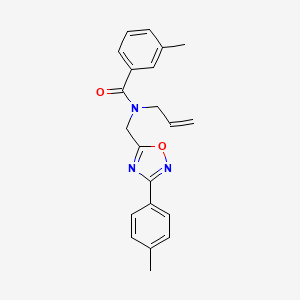 molecular formula C21H21N3O2 B5718048 N-allyl-3-methyl-N-{[3-(4-methylphenyl)-1,2,4-oxadiazol-5-yl]methyl}benzamide 