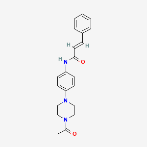 molecular formula C21H23N3O2 B5718055 N-[4-(4-acetyl-1-piperazinyl)phenyl]-3-phenylacrylamide 