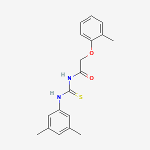 molecular formula C18H20N2O2S B5718063 N-{[(3,5-dimethylphenyl)amino]carbonothioyl}-2-(2-methylphenoxy)acetamide 
