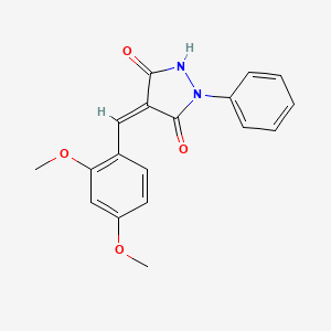 molecular formula C18H16N2O4 B5718070 4-(2,4-dimethoxybenzylidene)-1-phenyl-3,5-pyrazolidinedione 