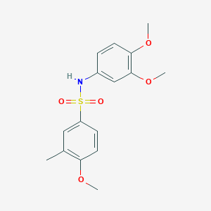 molecular formula C16H19NO5S B5718099 N-(3,4-dimethoxyphenyl)-4-methoxy-3-methylbenzenesulfonamide 