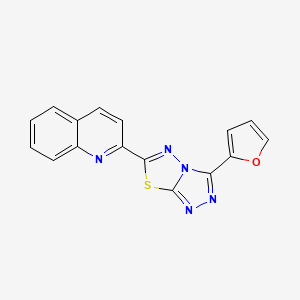 molecular formula C16H9N5OS B5718120 2-[3-(2-furyl)[1,2,4]triazolo[3,4-b][1,3,4]thiadiazol-6-yl]quinoline 