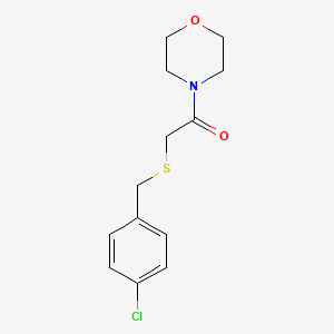 molecular formula C13H16ClNO2S B5718133 4-{[(4-chlorobenzyl)thio]acetyl}morpholine 