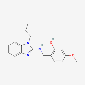 molecular formula C18H21N3O2 B5718143 5-methoxy-2-{[(1-propyl-1H-benzimidazol-2-yl)amino]methyl}phenol 