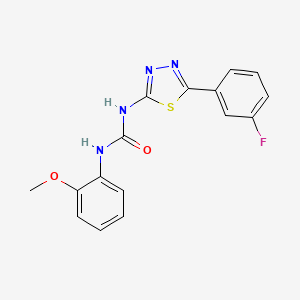 molecular formula C16H13FN4O2S B5718144 N-[5-(3-fluorophenyl)-1,3,4-thiadiazol-2-yl]-N'-(2-methoxyphenyl)urea 