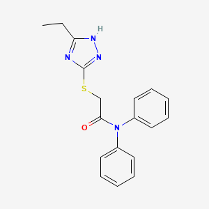 molecular formula C18H18N4OS B5718148 2-[(5-ethyl-4H-1,2,4-triazol-3-yl)thio]-N,N-diphenylacetamide 