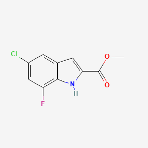 B571815 Methyl 5-chloro-7-fluoro-1H-indole-2-carboxylate CAS No. 1255098-87-3