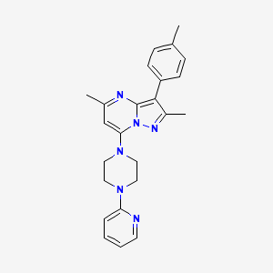 molecular formula C24H26N6 B5718165 2,5-dimethyl-3-(4-methylphenyl)-7-[4-(2-pyridinyl)-1-piperazinyl]pyrazolo[1,5-a]pyrimidine 
