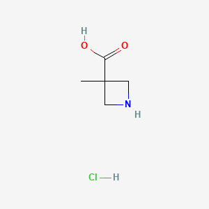 molecular formula C5H10ClNO2 B571818 3-甲基氮杂环丁烷-3-羧酸盐酸盐 CAS No. 1365411-50-2