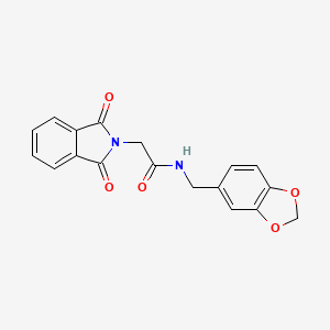 molecular formula C18H14N2O5 B5718188 N-(1,3-benzodioxol-5-ylmethyl)-2-(1,3-dioxo-1,3-dihydro-2H-isoindol-2-yl)acetamide 