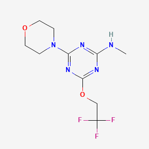 molecular formula C10H14F3N5O2 B5718203 N-methyl-4-(4-morpholinyl)-6-(2,2,2-trifluoroethoxy)-1,3,5-triazin-2-amine 