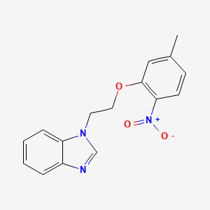 molecular formula C16H15N3O3 B5718209 1-[2-(5-methyl-2-nitrophenoxy)ethyl]-1H-benzimidazole 