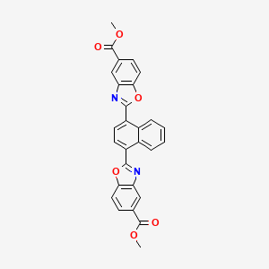 dimethyl 2,2'-(1,4-naphthalenediyl)bis(1,3-benzoxazole-5-carboxylate)