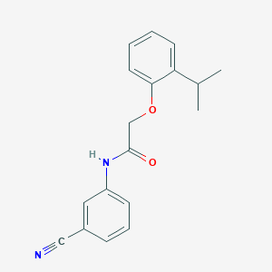 molecular formula C18H18N2O2 B5718231 N-(3-cyanophenyl)-2-(2-isopropylphenoxy)acetamide 