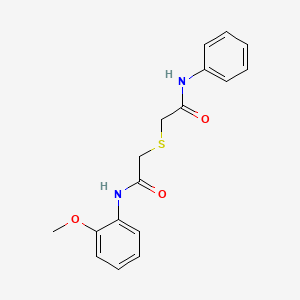 2-[(2-anilino-2-oxoethyl)thio]-N-(2-methoxyphenyl)acetamide