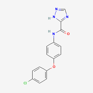 molecular formula C15H11ClN4O2 B5718266 N-[4-(4-chlorophenoxy)phenyl]-1H-1,2,4-triazole-3-carboxamide 