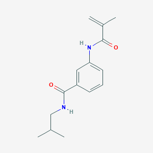 molecular formula C15H20N2O2 B5718274 N-isobutyl-3-(methacryloylamino)benzamide 