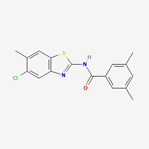 molecular formula C17H15ClN2OS B5718286 N-(5-chloro-6-methyl-1,3-benzothiazol-2-yl)-3,5-dimethylbenzamide 