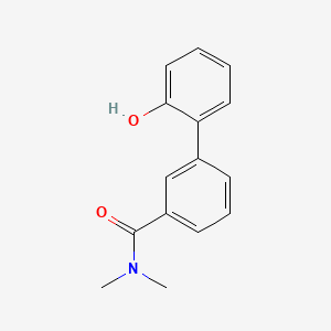 molecular formula C15H15NO2 B571830 2-[3-(N,N-Dimethylaminocarbonyl)phenyl]phenol CAS No. 1261984-36-4