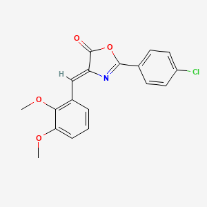 molecular formula C18H14ClNO4 B5718308 2-(4-chlorophenyl)-4-(2,3-dimethoxybenzylidene)-1,3-oxazol-5(4H)-one 