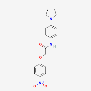 molecular formula C18H19N3O4 B5718320 2-(4-nitrophenoxy)-N-[4-(1-pyrrolidinyl)phenyl]acetamide 