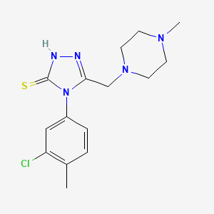 4-(3-chloro-4-methylphenyl)-5-[(4-methyl-1-piperazinyl)methyl]-2,4-dihydro-3H-1,2,4-triazole-3-thione