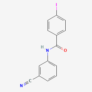 molecular formula C14H9IN2O B5718373 N-(3-cyanophenyl)-4-iodobenzamide 
