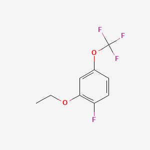 molecular formula C9H8F4O2 B571838 2-Ethoxy-1-fluoro-4-(trifluoromethoxy)benzene CAS No. 1355247-03-8