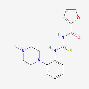 molecular formula C17H20N4O2S B5718385 N-({[2-(4-methyl-1-piperazinyl)phenyl]amino}carbonothioyl)-2-furamide 