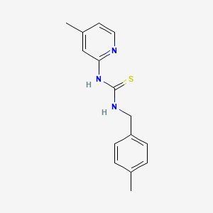 molecular formula C15H17N3S B5718389 N-(4-methylbenzyl)-N'-(4-methyl-2-pyridinyl)thiourea 