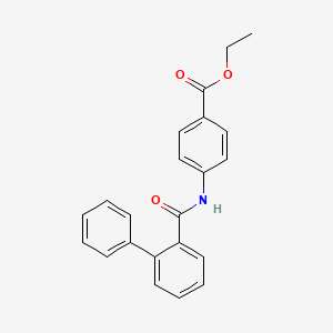 molecular formula C22H19NO3 B5718406 ethyl 4-[(2-biphenylylcarbonyl)amino]benzoate 