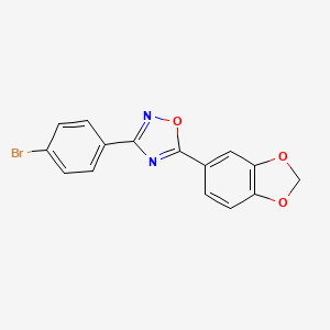 molecular formula C15H9BrN2O3 B5718408 5-(1,3-benzodioxol-5-yl)-3-(4-bromophenyl)-1,2,4-oxadiazole 