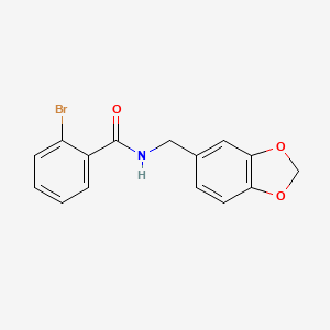 molecular formula C15H12BrNO3 B5718418 N-(1,3-benzodioxol-5-ylmethyl)-2-bromobenzamide 