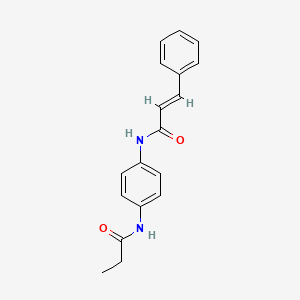 molecular formula C18H18N2O2 B5718424 3-phenyl-N-[4-(propionylamino)phenyl]acrylamide 