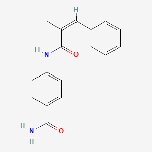 4-[(2-methyl-3-phenylacryloyl)amino]benzamide