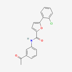 molecular formula C19H14ClNO3 B5718432 N-(3-acetylphenyl)-5-(2-chlorophenyl)-2-furamide 