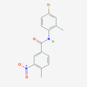 molecular formula C15H13BrN2O3 B5718440 N-(4-bromo-2-methylphenyl)-4-methyl-3-nitrobenzamide 