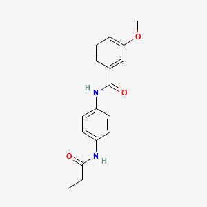 molecular formula C17H18N2O3 B5718447 3-methoxy-N-[4-(propionylamino)phenyl]benzamide 