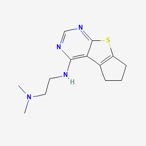 molecular formula C13H18N4S B5718457 6,7-dihydro-5H-cyclopenta[4,5]thieno[2,3-d]pyrimidin-4-yl[2-(dimethylamino)ethyl]amine 