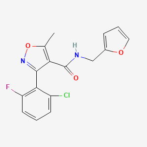 3-(2-chloro-6-fluorophenyl)-N-(2-furylmethyl)-5-methyl-4-isoxazolecarboxamide