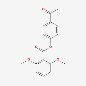 molecular formula C17H16O5 B5718523 4-acetylphenyl 2,6-dimethoxybenzoate 