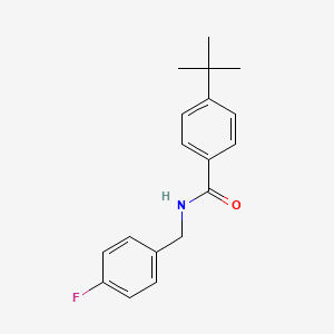 molecular formula C18H20FNO B5718554 4-tert-butyl-N-(4-fluorobenzyl)benzamide 