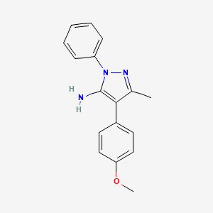 molecular formula C17H17N3O B5718560 4-(4-甲氧基苯基)-3-甲基-1-苯基-1H-吡唑-5-胺 