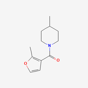 molecular formula C12H17NO2 B5718563 4-methyl-1-(2-methyl-3-furoyl)piperidine 