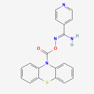 molecular formula C19H14N4O2S B5718587 N'-[(10H-phenothiazin-10-ylcarbonyl)oxy]-4-pyridinecarboximidamide 