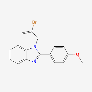 molecular formula C17H15BrN2O B5718598 1-(2-bromo-2-propen-1-yl)-2-(4-methoxyphenyl)-1H-benzimidazole 
